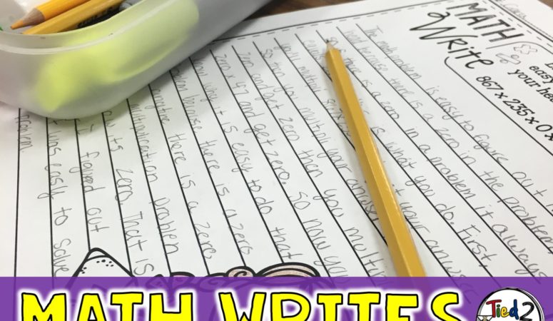 Math Writes – A Quick and Easy Way to Integrate Your Math and Literacy