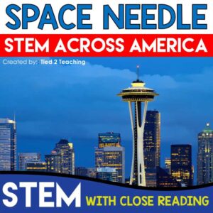 Space Needle STEM Challenge Product Cover from the STEM Across America STEM Bundle by Tied 2 Teaching