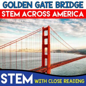 Golden Gate Bridge STEM Challenge Product Cover from the STEM Across America STEM Bundle by Tied 2 Teaching