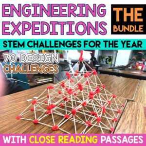 STEM Challenge Full Year Bundle with Reading Passages from Tied 2 Teaching Product Cover