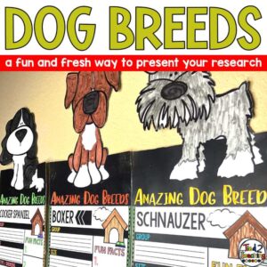 Dog Breeds Research Report Pennants from Tied 2 Teaching product cover with beautiful Pennant toppers.