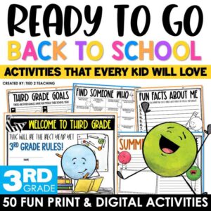 Dot DudesTheme Back to School Activity Pack for 3rd Grade from Tied 2 Teaching Product Cover