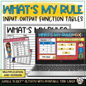 What's My Rule Input and Output Multiplication and Division Function Tables by Tied 2 Teaching Product Cover