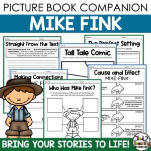 Tall Tales Mike Fink Book Companion by Tied 2 Teaching Product Cover