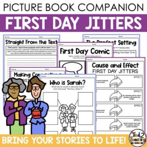 First Day Jitters Book Companion Product Cover by Tied 2 Teaching