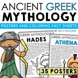 Greek Mythology Classroom Posters by Tied 2 Teaching Product Cover