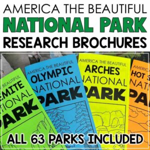 National Park Research Brochures by Tied 2 TeachingProduct Cover