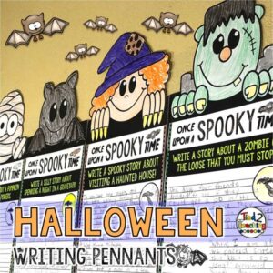Halloween and October Writing Pennants by Tied 2 Teaching Product Cover