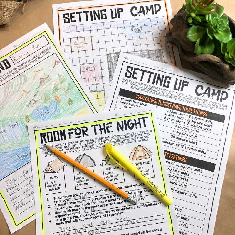Camping PBL Activity from Project Based Learning Bundle