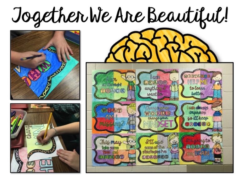 Growth Mindset Coloring Collaborative Posters Growth Mindset Decor ...