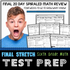 6th Grade Math Test Prep Final Stretch Math Test Prep for 6th Grade by Tied 2 Teaching Product Cover