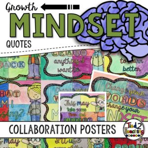 Growth Mindset Collaboration Posters by Tied 2 Teaching Product Cover