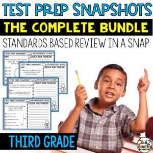 3rd Grade Math Test Prep Snapshots Bundle by Tied 2 Teaching Product Cover