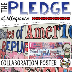 The Pledge of Allegiance Collaboration Poster by Tied 2 Teaching Product Cover.