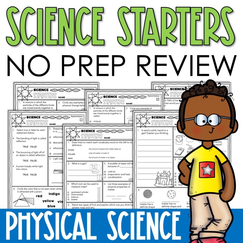 Physical Science Elementary Science Morning Work by Tied 2 Teaching Product Cover