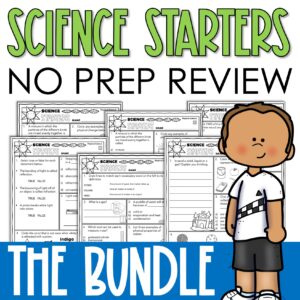 Elementary Science Morning Work Bundle by Tied 2 Teaching Product Cover Includes Life Science, Earth Science, and Physical Science
