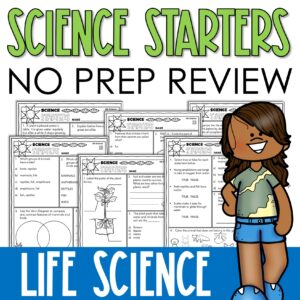 Life Science Elementary Science Morning Work by Tied 2 Teaching Product Cover