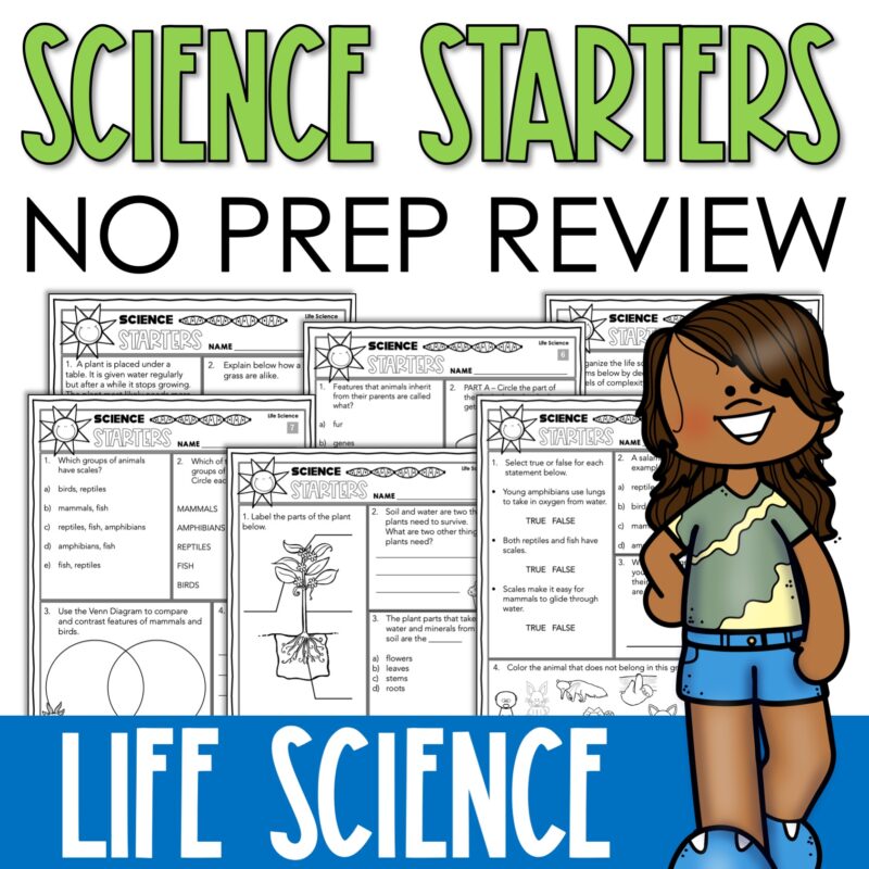 Life Science Elementary Science Morning Work by Tied 2 Teaching Product Cover