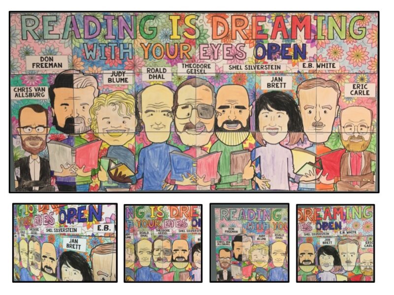 Reading Poster Collaborative Collaboration Posters Children's Authors Coloring - Image 2