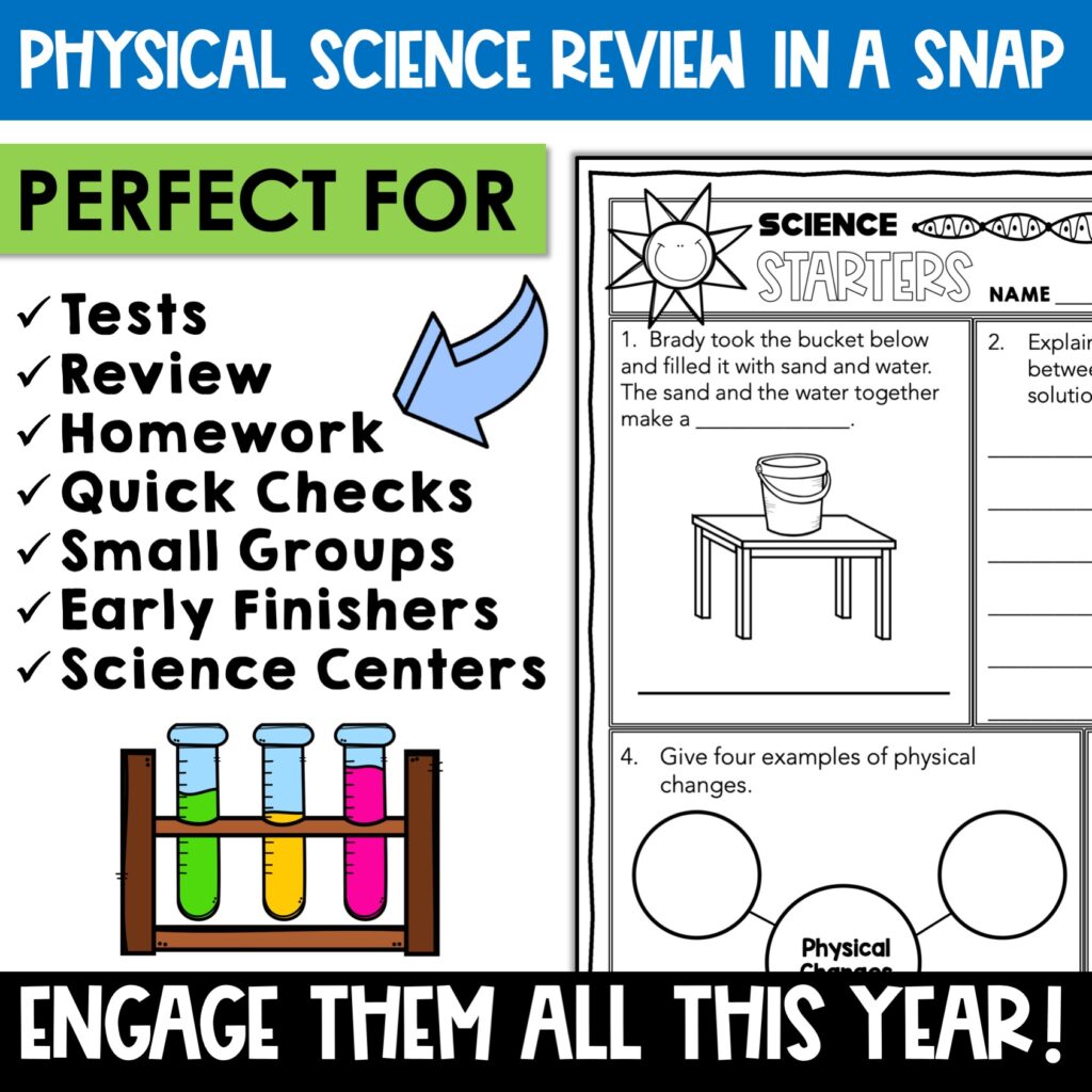 Science Physical Template Physical Science Printables - Tied 2 Teaching