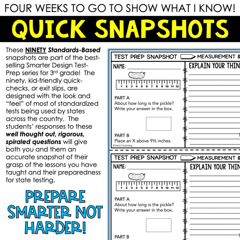 3rd Grade Math Test Prep Snapshots Complete Bundle - Image 2