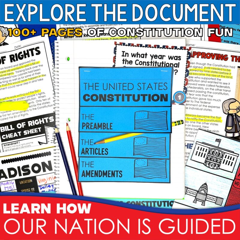 Principles of the US Constitution Day Activities Bill of Rights & Election 2024 - Image 2