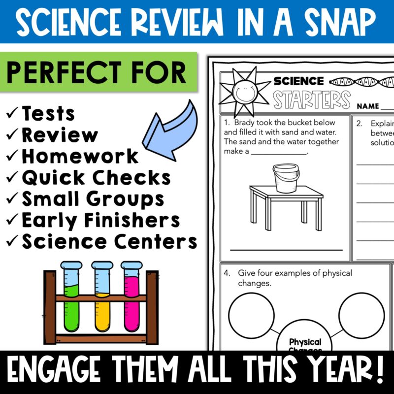 Science Morning Work Printables Bundle Homework Test Prep and More - Image 2