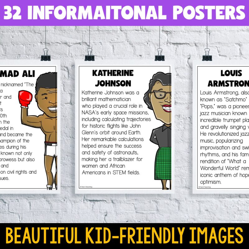 Black History Month Posters Black History Month Decor People Bulletin Board - Image 2