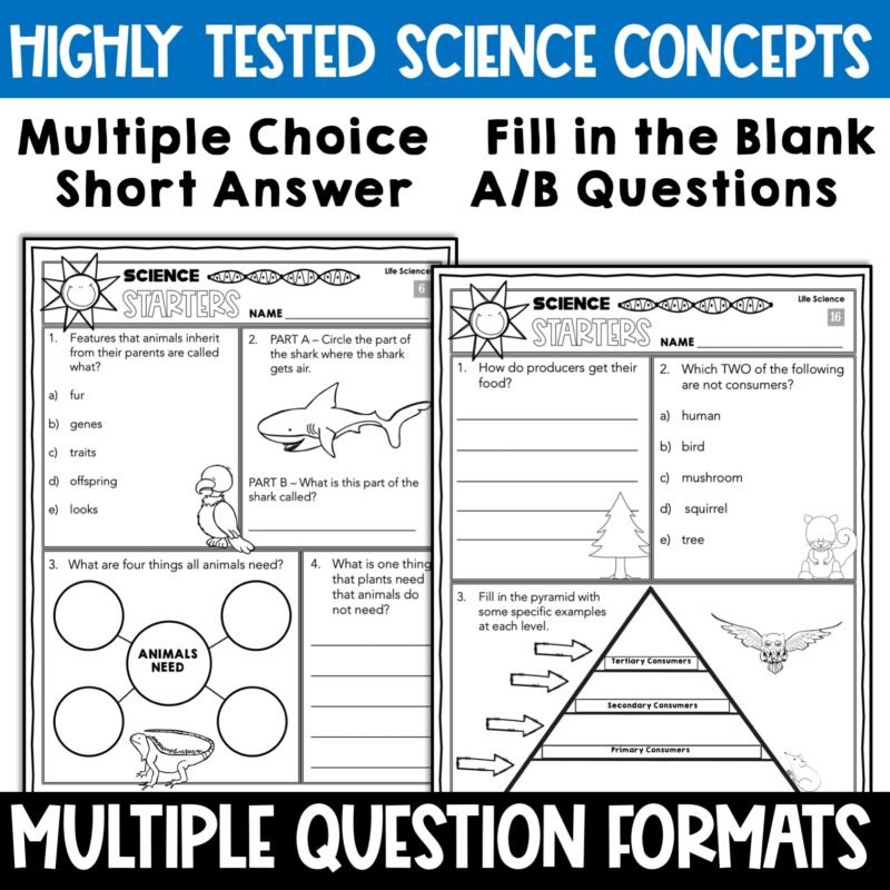 Life Science Morning Work Science Warm Ups Worksheets and Homework Packet - Image 3
