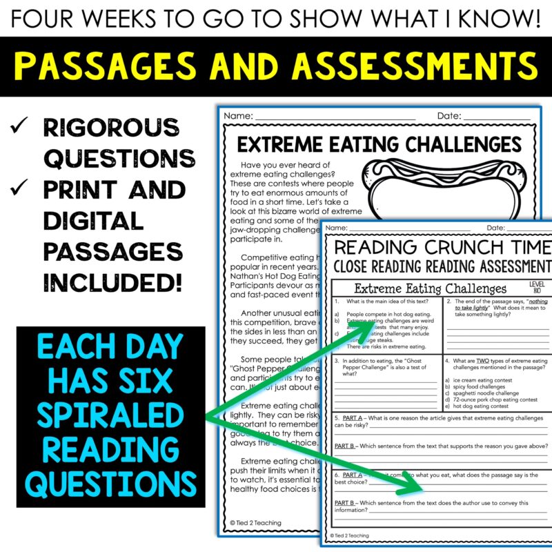 3rd Grade Test Prep Reading Test Prep Passages | Test Prep Bell Ringers - Image 3