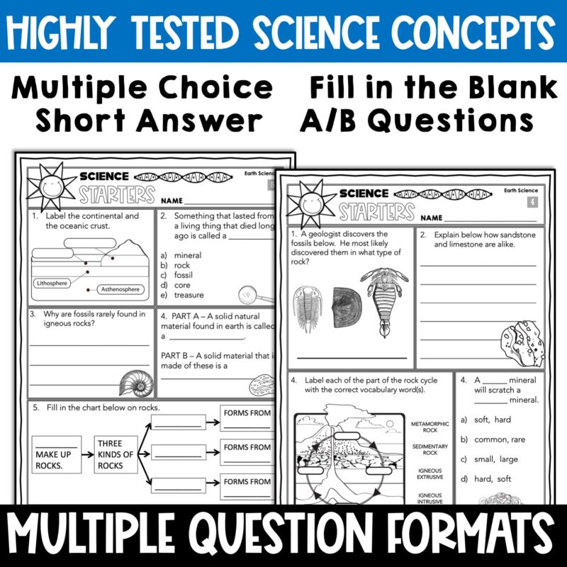 Earth Science Printables | Science Morning Work and Review Pack - Image 3