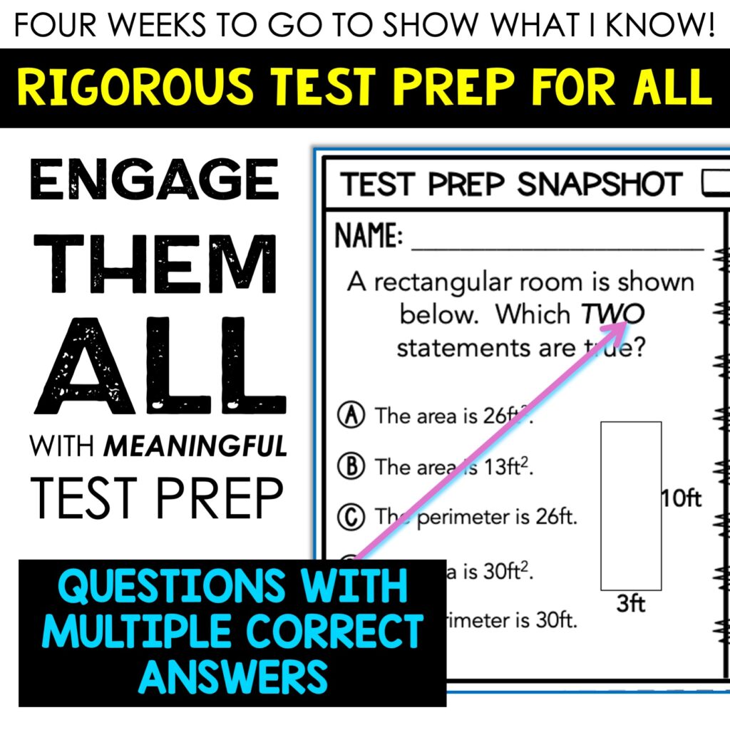 3rd Grade Math Test Prep Snapshots Measurement and Data Exit Slips ...