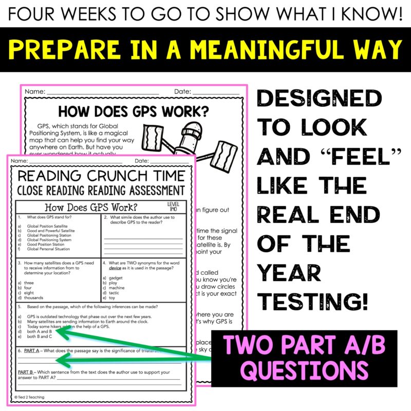 4th Grade Reading Test Prep Test Prep Reading Passages and Bell Ringers - Image 3