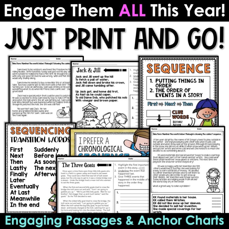 Text Structure Activities Passages Printables Worksheets Graphic Organizers - Image 4