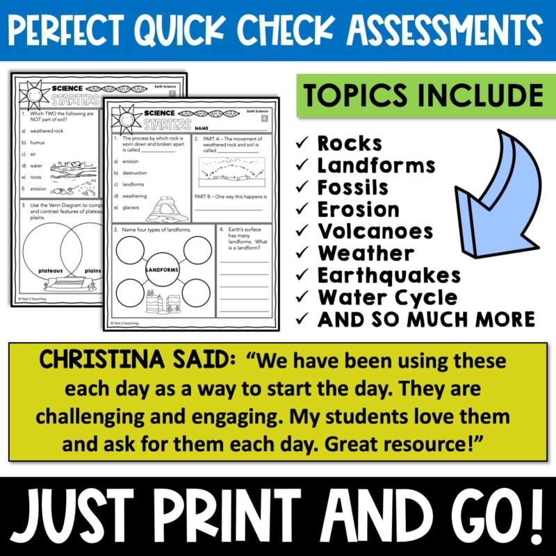 Earth Science Printables | Science Morning Work and Review Pack - Image 4
