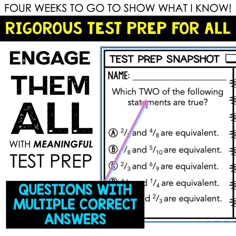 3rd Grade Math Test Prep Snapshots Numbers Fractions Exit Slips - Image 4