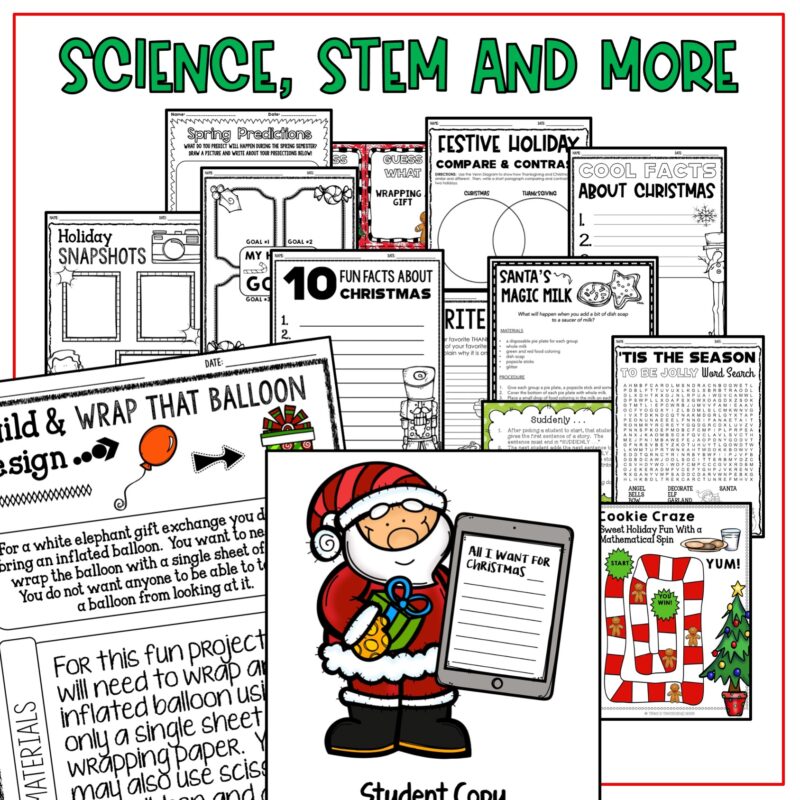 Christmas Activities Mega Pack 3rd Grade Math Language STEM and MORE - Image 4