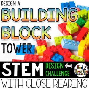 Lego or Building Block Tower Stem Design Challenge by Tied 2 Teaching Product Cover