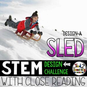 Winter Sled STEM Design Challenge by Tied 2 Teaching Product Cover