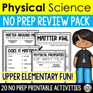 Physical Science Print And Go Activity Pack for Upper Elementary by Tied 2 Teaching Product Cover