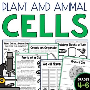 Plant and Animal Cells Science Unit for Upper Elementary by Tied 2 Teaching Product Cover