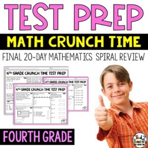 4th Grade Math Test Prep Math Crunch Time Test Prep for Fourth Grade by Tied 2 Teaching Product Cover