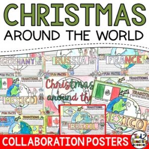 Christmas Around the World Collaboration Posters by Tied 2 Teaching Product Cover