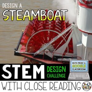 Design a Steamboat STEM Challenge with Reading Passage from Tied 2 Teaching Product Cover