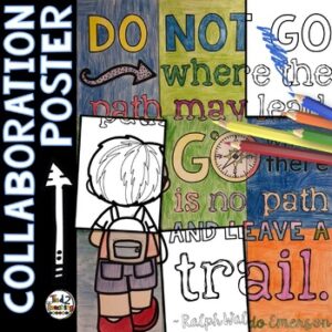 Ralph Waldo Emerson Quote End of the Year Collaboration Poster by Tied 2 Teaching Product Cover