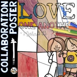 Love one Another Bible Verse Collaboration Poster by Tied 2 Teaching Product Cover