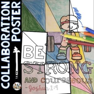 Be Strong and Courageous Bible Verse Collaboration Poster by Tied 2 Teaching Product Cover