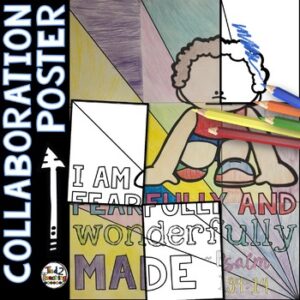 Fearfully and Wonderfully Made Bible Verse Collaboration Poster by Tied 2 Teaching Product Cover