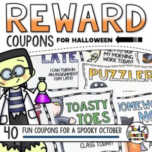 Halloween Student Reward Coupons by Tied 2 Teaching Product Cover