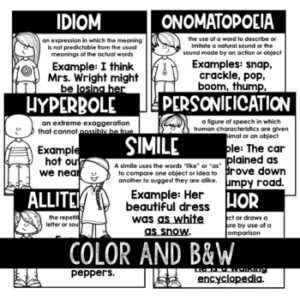 Figurative Language Posters - Tied 2 Teaching